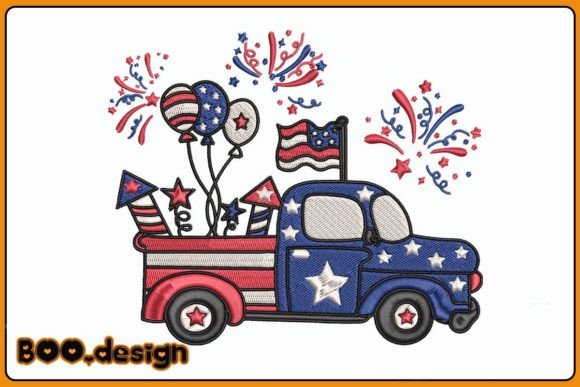 4th of July Fireworks Truck Embroidery Review