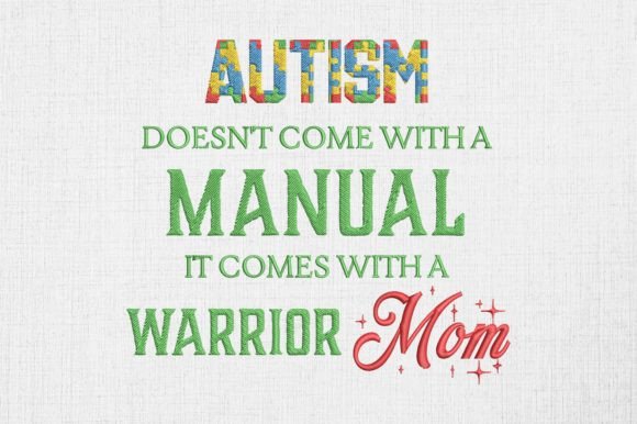 Autism Warrior Mom Embroidery Review