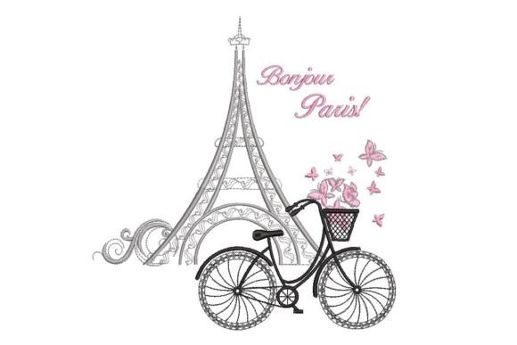 Bicycle and Eiffel Tower Embroidery Review