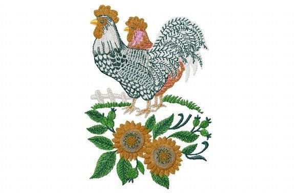 Chicken with Flower Embroidery Review