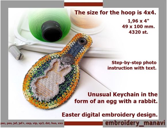 Keychain with a Rabbit Embroidery Review