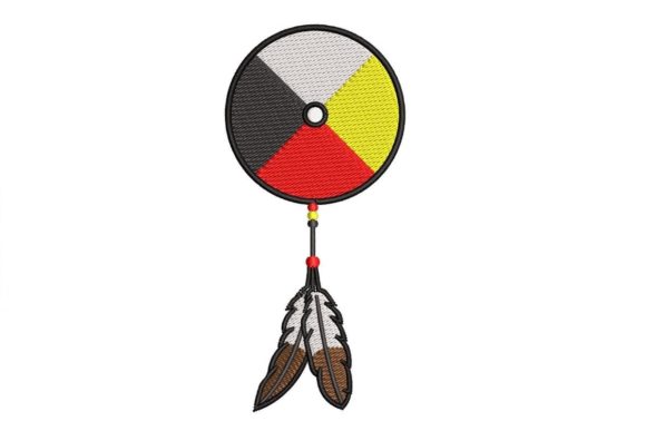 Medicine Wheel with Feathers Embroidery Review