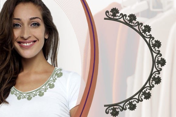 Neckline Embroidery for Seasonal Creations